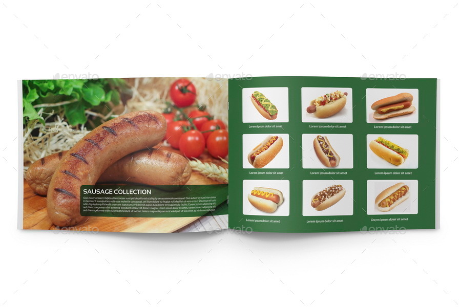 Food Products Catalog Brochure Template 24 Pages, Print Templates